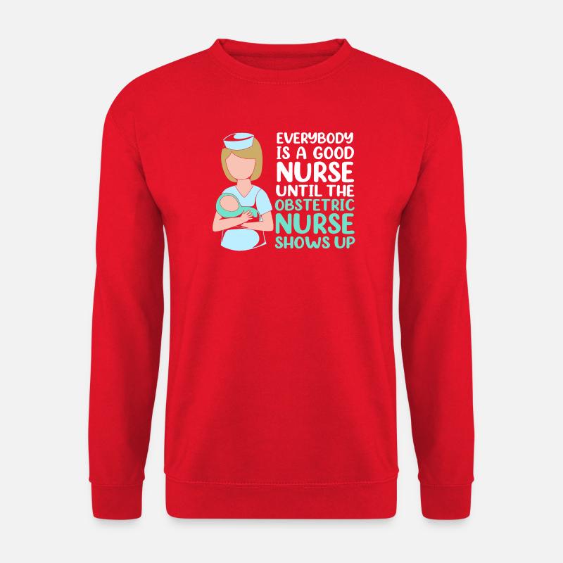 Krankenschwester Schwangerschaft Krankenhaus - Unisex Pullover - Rot