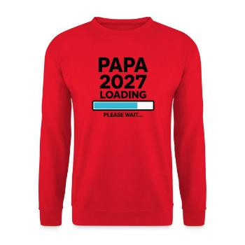 Futur Papa 2027 Chargement en Cours - Sweat-shirt Unisexe - rouge - Devant - Alina (178cm) & Michal (187cm)
