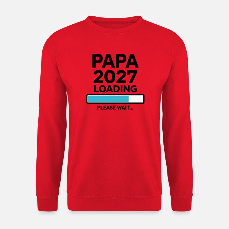 Daddy-to-be 2027 Loading - Unisex Sweatshirt - red