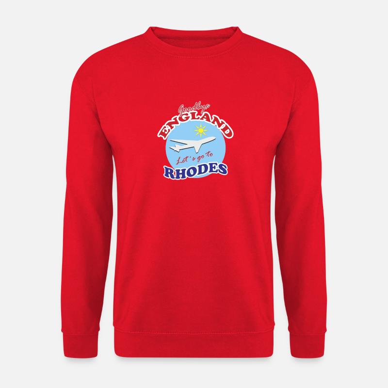 Adieu l’Angleterre. Allons à Rhodes. - Sweat-shirt Unisexe - rouge