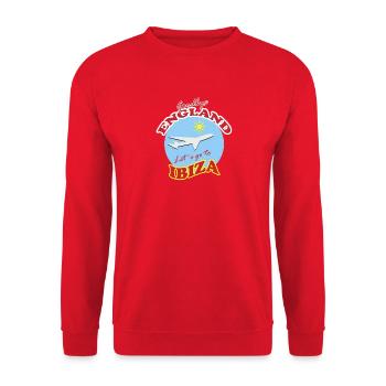Goodbye England Let´s go to Ibiza  - Unisex Sweatshirt - red - Front - Alina (178cm) & Michal (187cm)