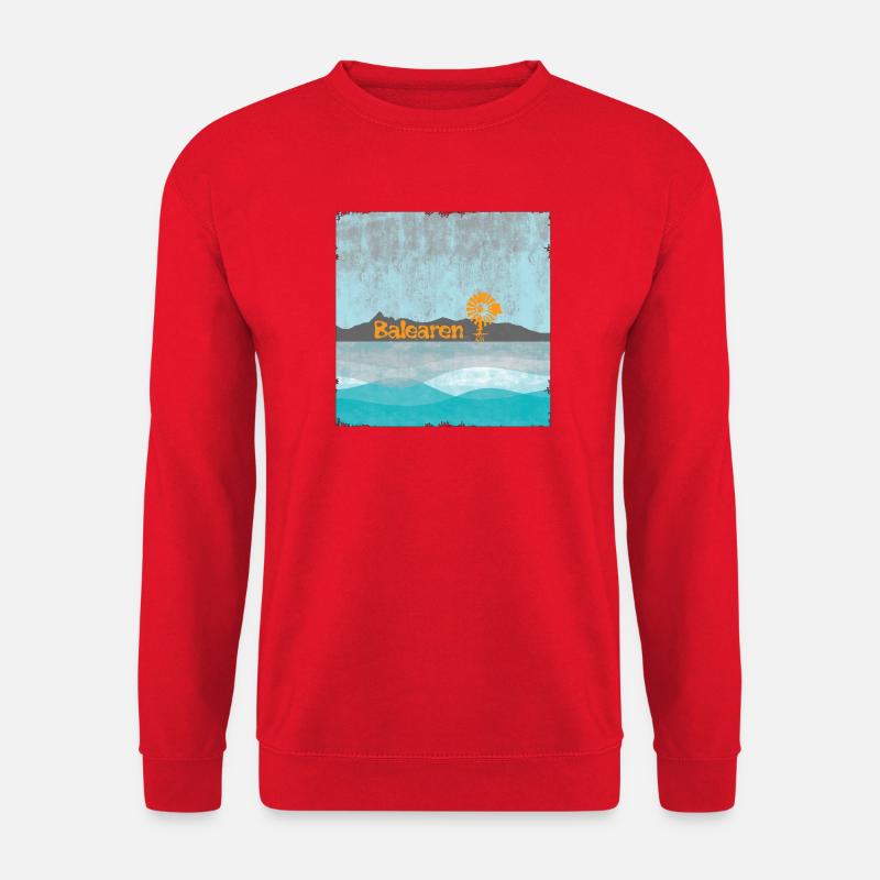 Balearic Coast Windmill Solar Flight - Unisex Sweatshirt - red