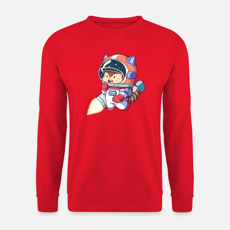 Astronaute chat en combinaison spatiale - Sweat-shirt Unisexe - rouge