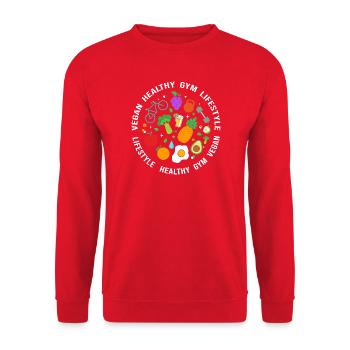 Nutrition Food Food - Unisex Sweatshirt - red - Front - Alina (178cm) & Michal (187cm)