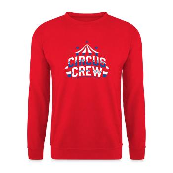 Circus Crew Funny Children's Circus - Unisex Sweatshirt - red - Front - Alina (178cm) & Michal (187cm)
