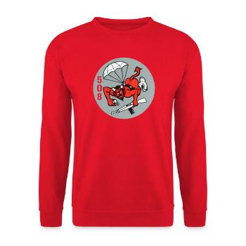 508th Airborne Division "Red Devils" from the Second - Unisex Sweatshirt - red - Front - Alina (178cm) & Michal (187cm)