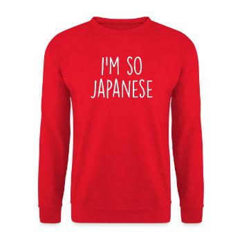 Japanese Japan  - Unisex Pullover - Rot - Vorne - Alina (178cm) & Michal (187cm)