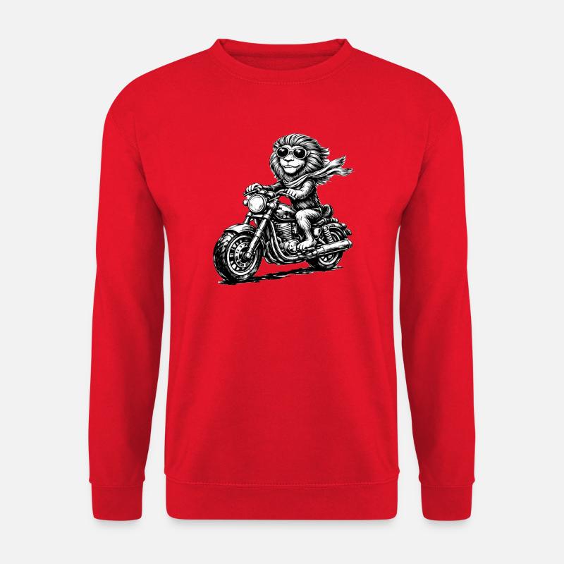 Singe sur écharpe de moto - Sweat-shirt Unisexe - rouge