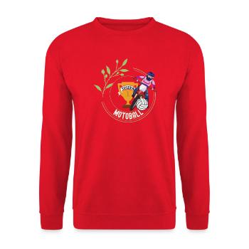 Championnat du tournoi des vainqueurs de motoball - Sweat-shirt Unisexe - rouge - Devant - Alina (178cm) & Michal (187cm)
