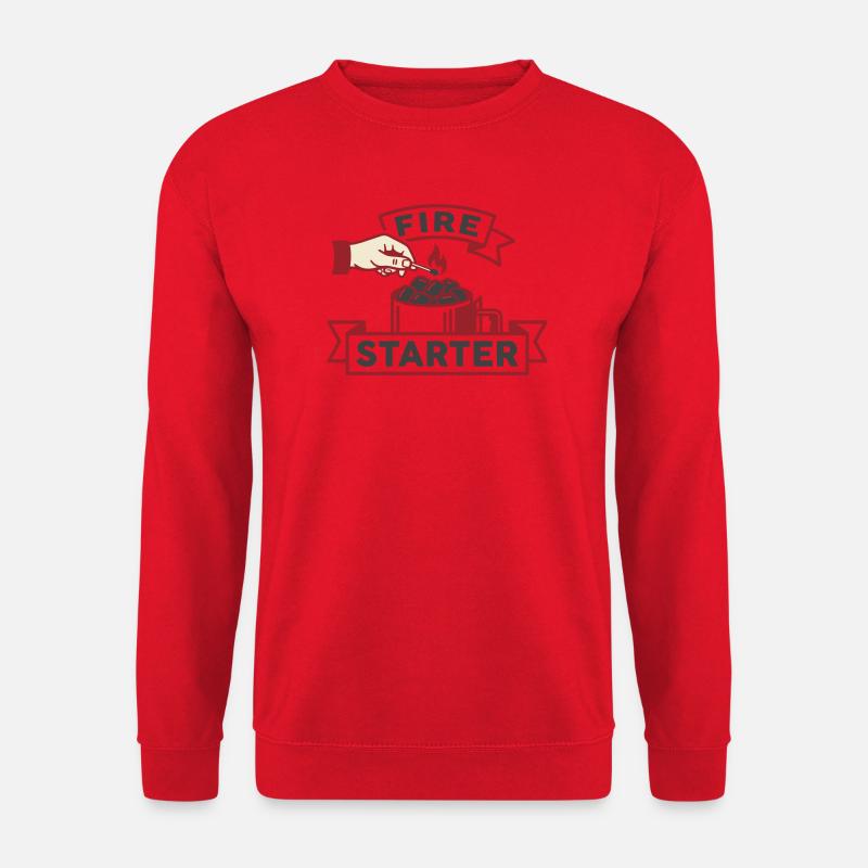 Feuerzünder: Ember Master - Unisex Pullover - Rot
