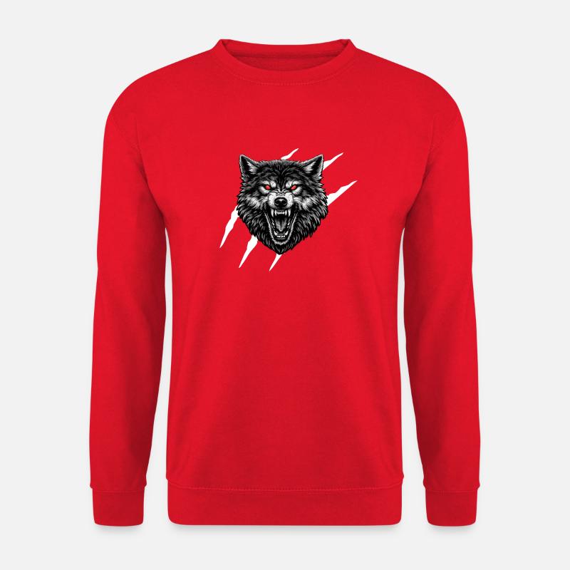 Blutwolf Kratzspuren - Unisex Pullover - Rot