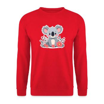 Koala - Sweat-shirt Unisexe - rouge - Devant - Alina (178cm) & Michal (187cm)