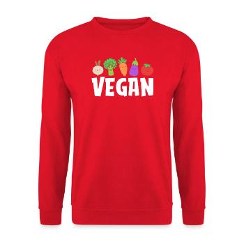 Diététicien Diet Vegan - Sweat-shirt Unisexe - rouge - Devant - Alina (178cm) & Michal (187cm)