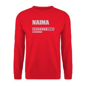 Cadeau pour Naima - Sweat-shirt Unisexe - rouge - Devant - Alina (178cm) & Michal (187cm)