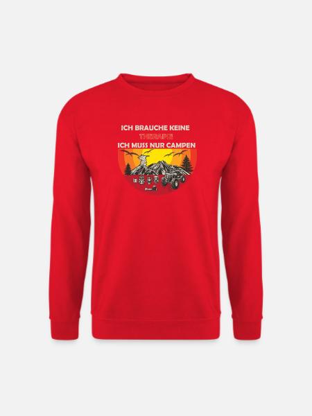 Campingfreude statt Therapie - Unisex Pullover - Rot