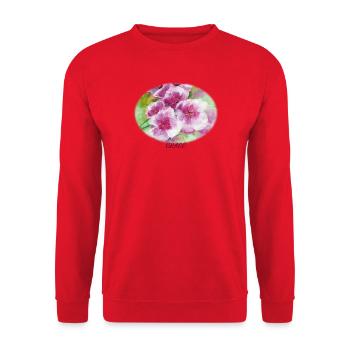 Grace - Vibrant Spring Blossom Ellipse - Unisex Sweatshirt - red - Front - Alina (178cm) & Michal (187cm)