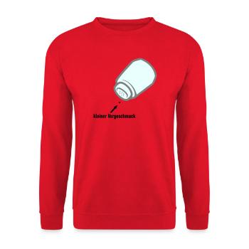 kleiner Vorgeschmack - Unisex Pullover - Rot - Vorne - Alina (178cm) & Michal (187cm)