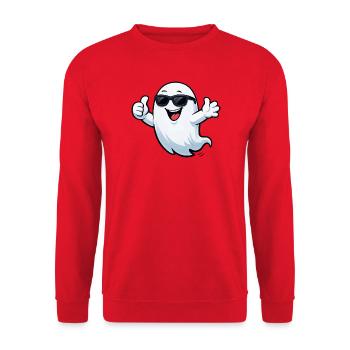 Sonnengeist mit Sonnenbrille - Sweat-shirt Unisexe - rouge - Devant - Alina (178cm) & Michal (187cm)