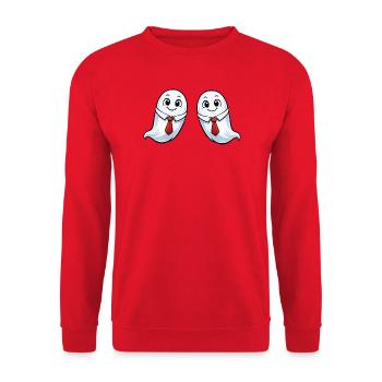 Fantômes en costume - Sweat-shirt Unisexe - rouge - Devant - Alina (178cm) & Michal (187cm)