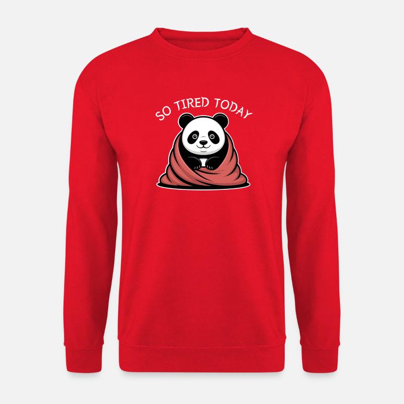 Panda Cuddle Dream Under Blanket - Unisex Sweatshirt - red