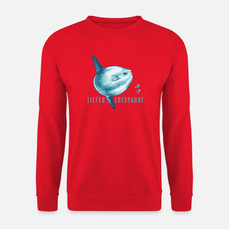 Deeply relaxed – Mola Mola Sunfish - Unisex Sweatshirt - red