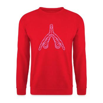 Klitoris_flieder - Unisex Sweatshirt - red - Front - Alina (178cm) & Michal (187cm)