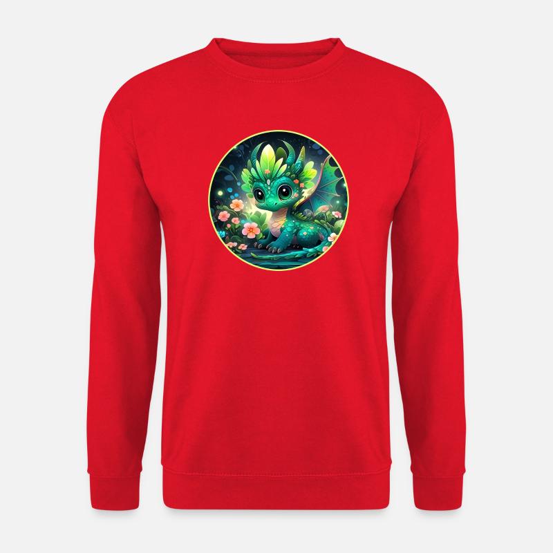 Drachenjunge im Regenwald - Unisex Pullover - Rot