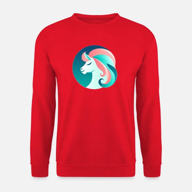 Neon Einhorn Traumbild - Unisex Pullover - Rot