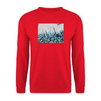 Tag ohne Namen - Unisex Pullover - Rot - Vorne - Alina (178cm) & Michal (187cm)