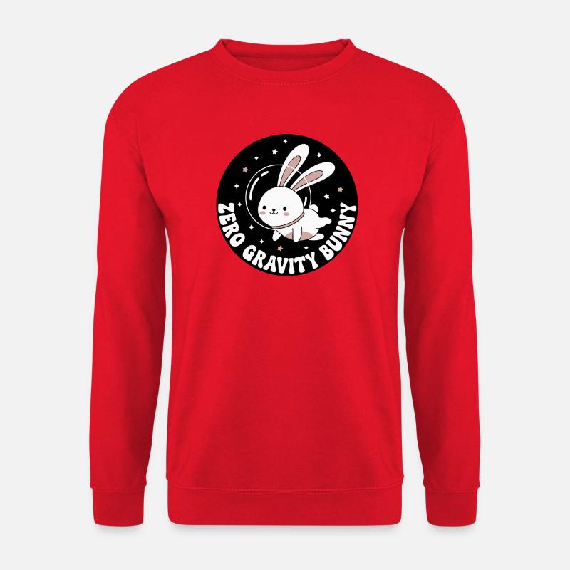 Schwerelosigkeits-Hase - Unisex Pullover - Rot