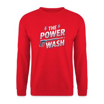 Pressure Washer Steam Cleaner Pressure Washing - Unisex Sweatshirt - red - Front - Alina (178cm) & Michal (187cm)