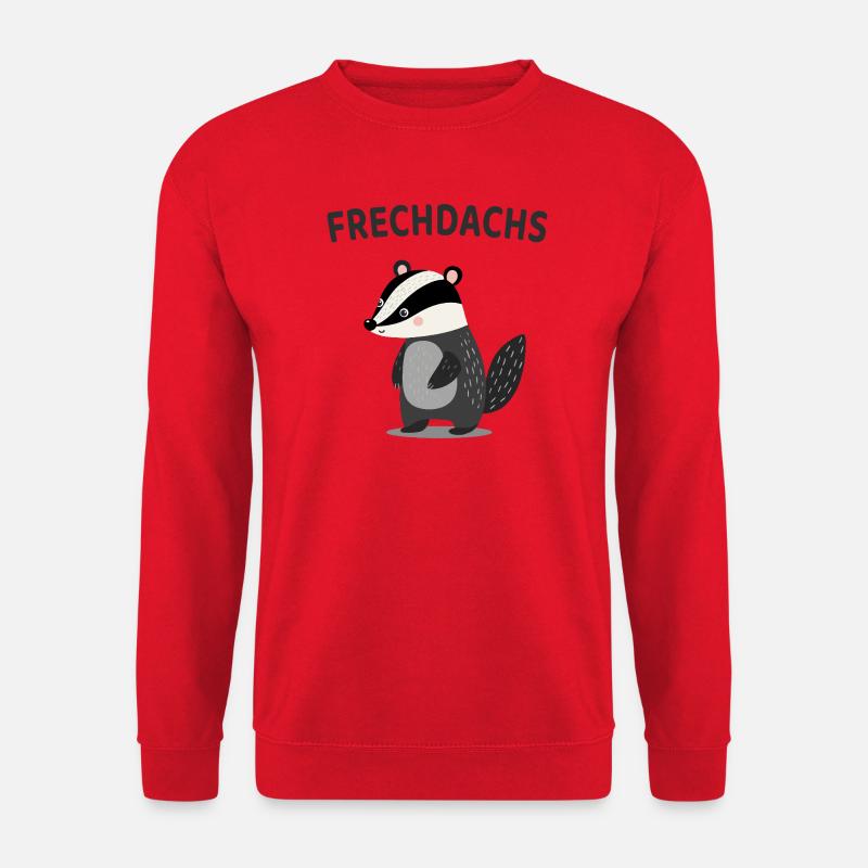 Frechdachs Lustiger Dachs Spruch - Unisex Pullover - Rot