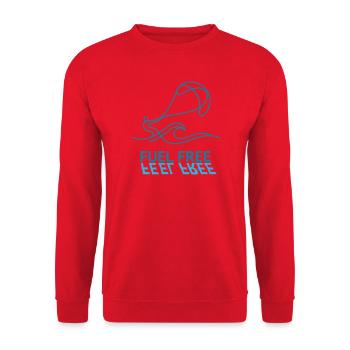 FuelFree - Unisex Pullover - Rot - Vorne - Alina (178cm) & Michal (187cm)