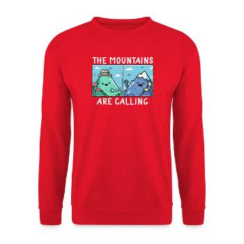 Camping Scouts Mountain Hiking Forest Campers Adve - Unisex Sweatshirt - red - Front - Alina (178cm) & Michal (187cm)