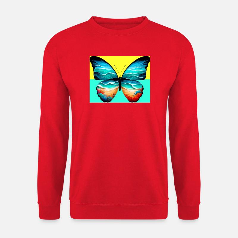 Schmetterling - Unisex Pullover - Rot