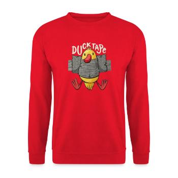 Duck-Tape - Unisex Pullover - Rot - Vorne - Alina (178cm) & Michal (187cm)