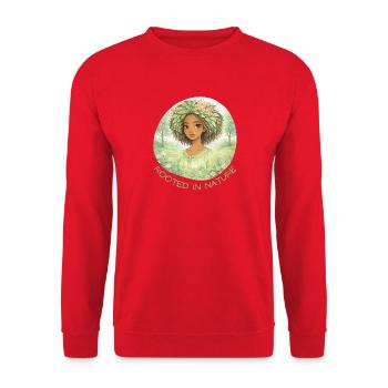 Une femme enracinée dans la Nature - Sweat-shirt Unisexe - rouge - Devant - Alina (178cm) & Michal (187cm)