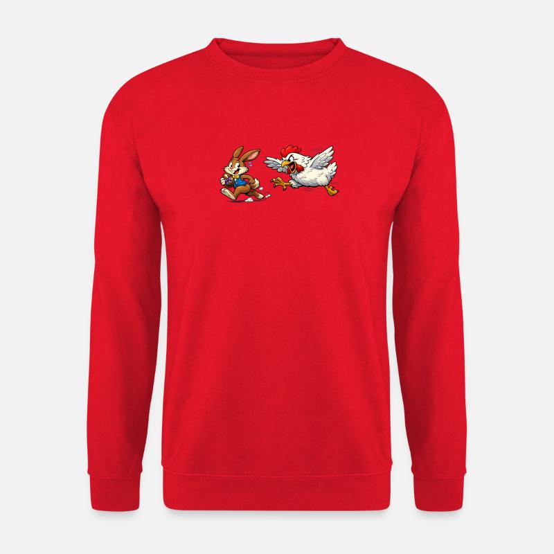 Easter bunny and chicken - Unisex Sweatshirt - red