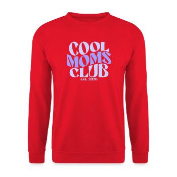 Club des mamans cool - Cadeau de maman pour la fête des mères - Sweat-shirt Unisexe - rouge - Devant - Alina (178cm) & Michal (187cm)