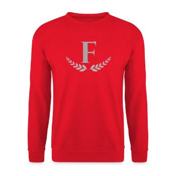 F - Unisex Sweatshirt - red - Front - Alina (178cm) & Michal (187cm)