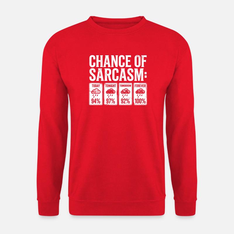 Sarcasm Probability Weather Display - Unisex Sweatshirt - red