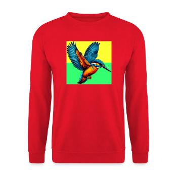 martin-pêcheur - Sweat-shirt Unisexe - rouge - Devant - Alina (178cm) & Michal (187cm)