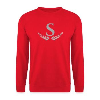 S - Unisex Pullover - Rot - Vorne - Alina (178cm) & Michal (187cm)
