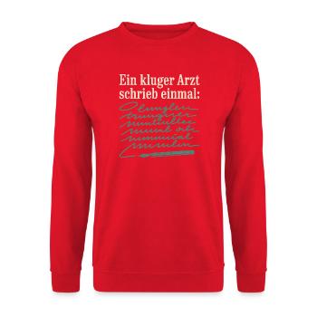 Ein Kluger Arzt Medizinstudent Praxis Ärzte Arzt - Unisex Pullover - Rot - Vorne - Alina (178cm) & Michal (187cm)