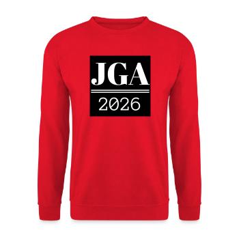 Chemise d’enterrement de vie de garçon - Sweat-shirt Unisexe - rouge - Devant - Alina (178cm) & Michal (187cm)