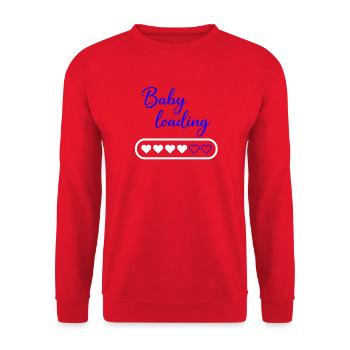 Chargement de bébé - Sweat-shirt Unisexe - rouge - Devant - Alina (178cm) & Michal (187cm)