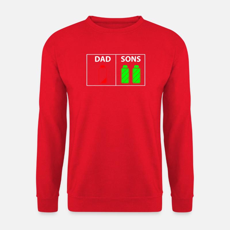 Dad vs Sons Neon Bottles - Unisex Sweatshirt - red