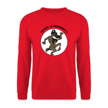 Extra, le malinois ! - Sweat-shirt Unisexe - rouge - Devant - Alina (178cm) & Michal (187cm)