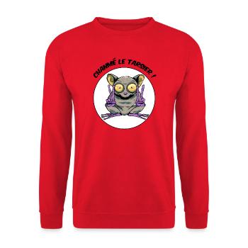 Chanmé, le tarsier ! - Sweat-shirt Unisexe - rouge - Devant - Alina (178cm) & Michal (187cm)