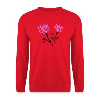 Roses - Unisex Sweatshirt - red - Front - Alina (178cm) & Michal (187cm)